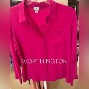 🩷Fushia Long-sleeve Blouse